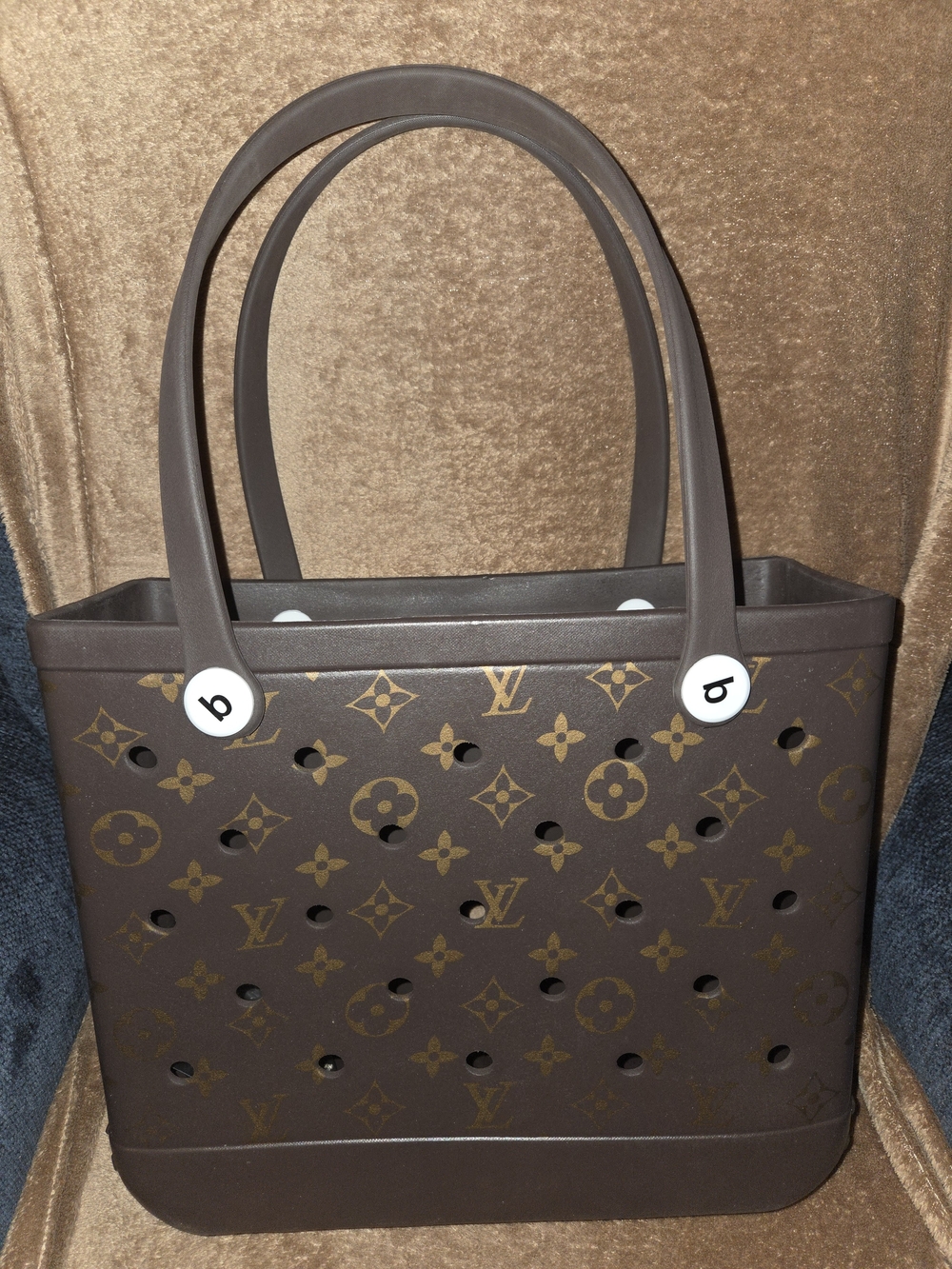 Louis Vuitton Monogram Brown Tote and Stanley Travel Mug Set - Picture 2 of 3